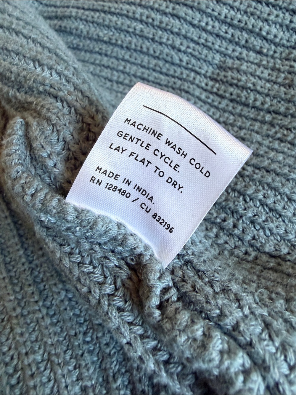 PACT 100% Organic Cotton Long Open Cardigan - Dusty Slate Blue XS / S - Picture 8 of 8